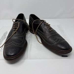 Allen Edmonds Neumok Wingtip Oxfords Mens 11.5 B Dark Brown Leather Dress Shoes‎